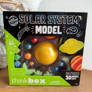 🆕 Thinkbox Solar System Model Kit 🌟 30pc 3D Set + Glow Paint & Stars